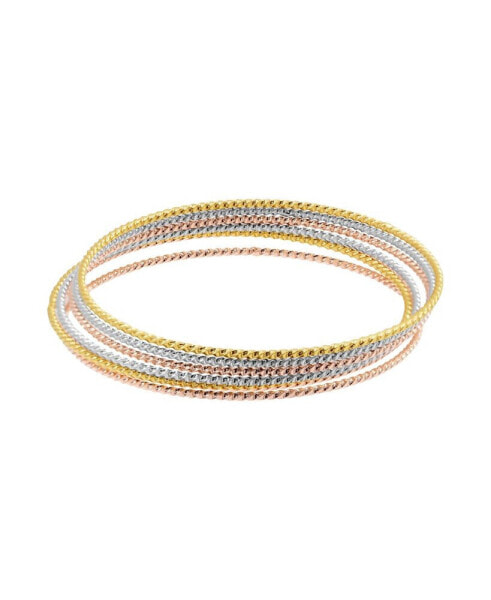 Браслет ADORNIA Tri-Color Skinny 7-Piece Bangle Set.