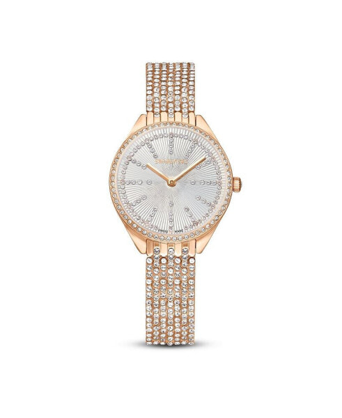 Women's Quartz Attract Rose Gold-Tone Metal Watch, Swiss Made 30mm