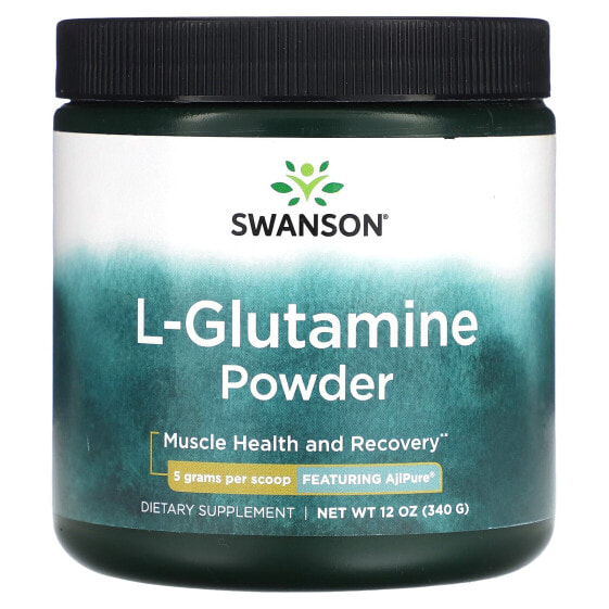 БАД аминокислота L-Glutamine Powder, 12 унций (340 г) Swanson