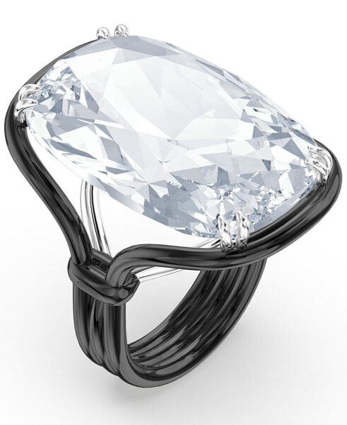 Oversize Cushion-Cut Crystal Cocktail Ring