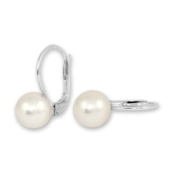 Delicate gold earrings with real pearls 745 235 001 00397 0700000