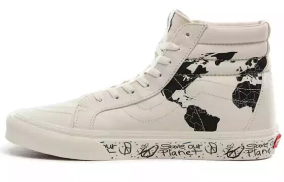 Save Our Planet x Vans SK8 HI 拯救我们的星球 复古 潮流 轻便 高帮 板鞋 男女同款 黑白 / Кроссовки Vans SK8 HI Save Our Planet VN0A4BV8TGP