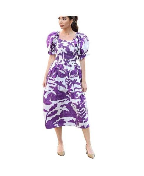 Платье смокинговое Jessie Zhao New York фиолетовое средней длины