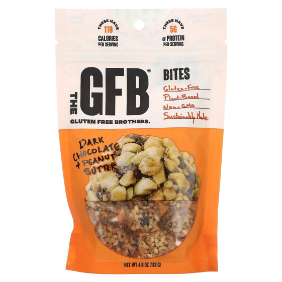 Gluten Free Bites, Dark Chocolate + Peanut Butter, 4 oz (113 g)