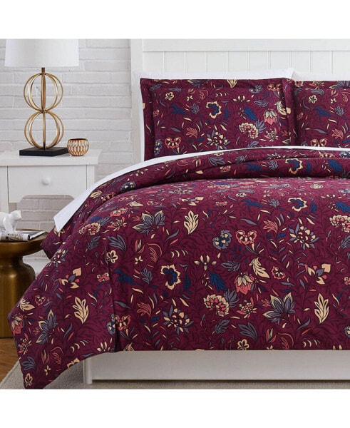 Blooming Blossoms Extra Soft 3 Pc. Duvet Cover Set, Full/Queen