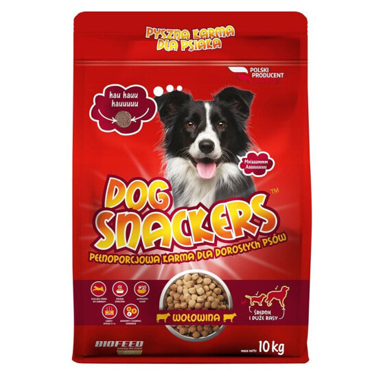 BIOFEED Snackers adult medium & large beef dog food 10 kg