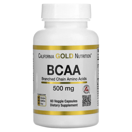 БАД Аминокислоты California Gold Nutrition AjiPure®, 500 мг, 60 капсул