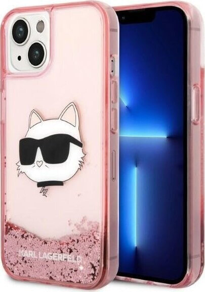 Karl Lagerfeld Etui Karl Lagerfeld KLHCP14MLNCHCP Apple iPhone 14 Plus różowy/pink hardcase Glitter Choupette Head