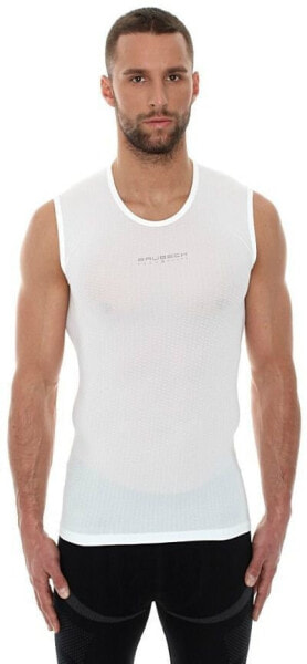 Brubeck Koszulka męska base layer bez rękawów biała r. S (SL10100)