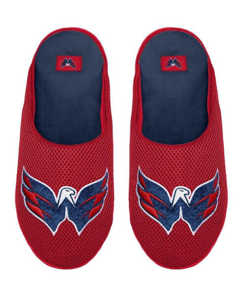 Men's Washington Capitals Big Logo Colorblock Mesh Slippers