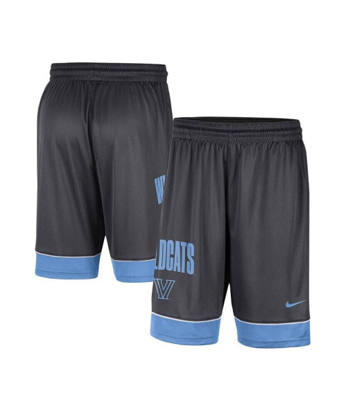 Men's Charcoal, Light Blue Villanova Wildcats Performance Fast Break Shorts