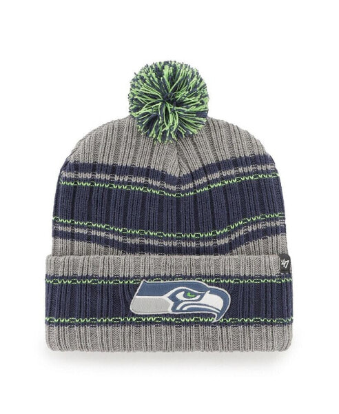 Men's Graphite Seattle Seahawks Rexford Cuffed Knit Hat With Pom