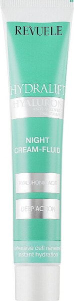 Feuchtigkeitsspendendes Anti-Falten Nachtcreme-Fluid mit Hyaluronsäure