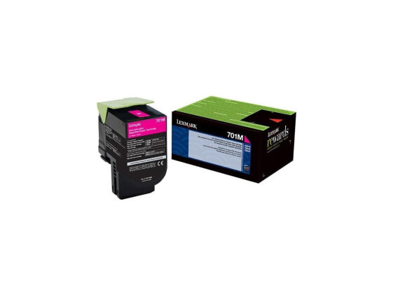 Lexmark (701M) Magenta Return Program Toner Cartridge (1 000 Yield) 70C10M0