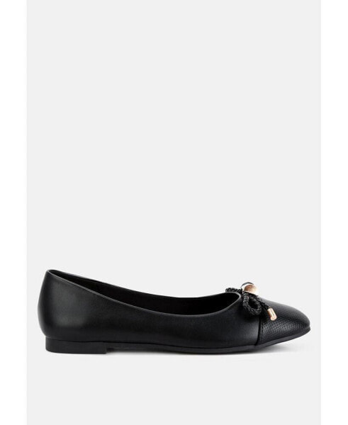 Moi Metallic Embellished Flat Ballerinas