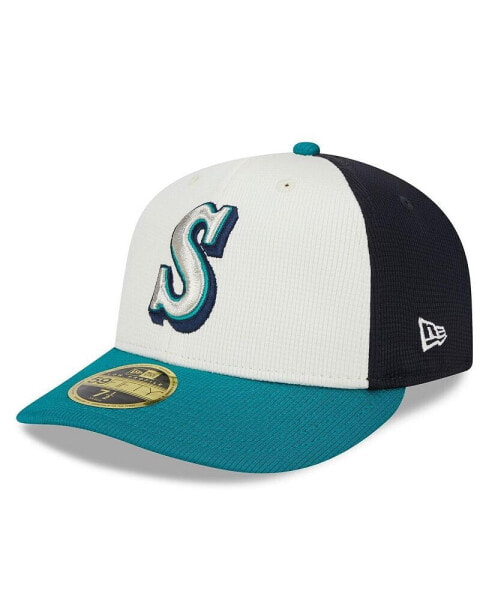 Men's Cream Seattle Mariners 2024 Batting Practice Low Profile 59FIFTY Fitted Hat