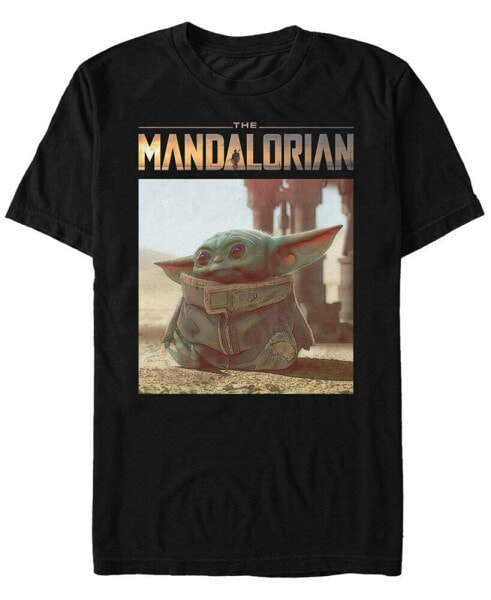 Star Wars The Mandalorian The Child Portrait Logo Short Sleeve Men's T-shirt