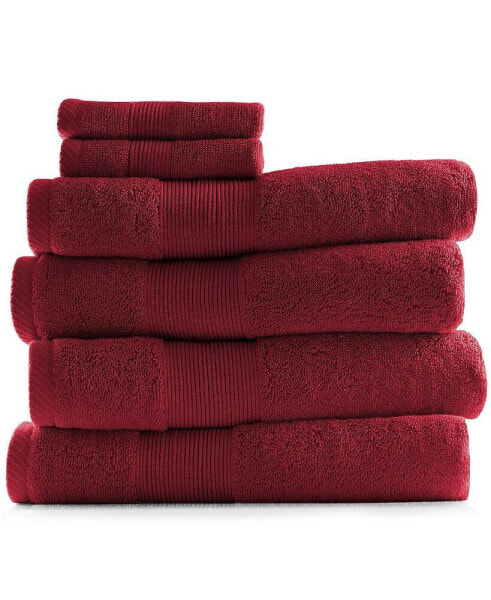 Bath Towel Collection, 100% Cotton Luxury Soft 6 Pc Set