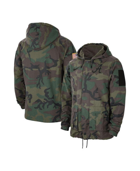 Men's Camo Alabama Crimson Tide Military-Inspired Pack Lightweight Hoodie Performance Full-Snap Jacket