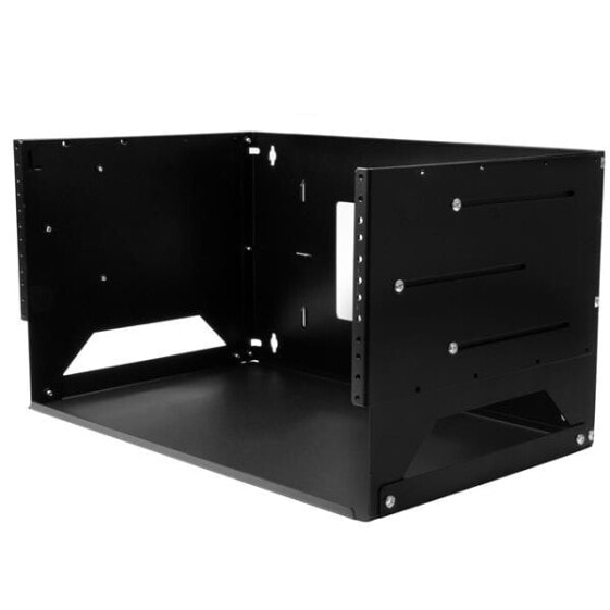 StarTech.com Wall-Mount Server Rack with Built-in Shelf - Solid Steel - 4U - Wall mounted rack - 4U - 34 kg - 6.2 kg - Black