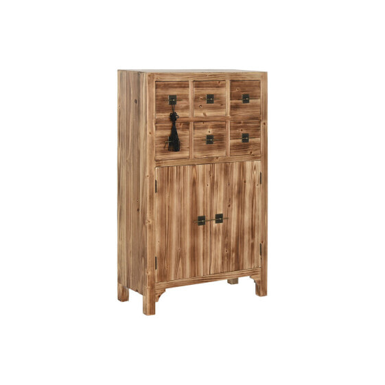 Chest of drawers Home ESPRIT Black Natural Fir MDF Wood Oriental 63 x 27 x 101 cm