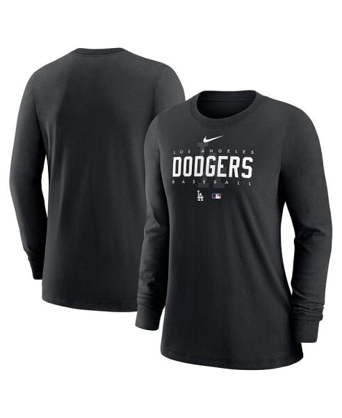 Women's Black Los Angeles Dodgers Authentic Collection Legend Performance Long Sleeve T-shirt