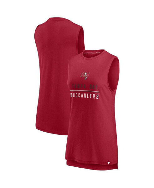 Women's Red Tampa Bay Buccaneers True Contender Tank Top