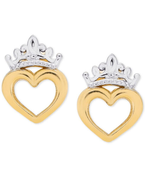 Серьги Disney Tiara Heart  Gold