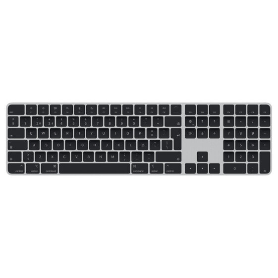 Apple Magic Keyboard - Full-size (100%) - USB + Bluetooth - QWERTY - Silver - Black