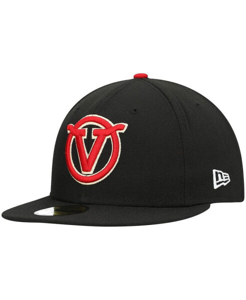 Men's Black Visalia Rawhide Authentic Collection Team Home 59FIFTY Fitted Hat