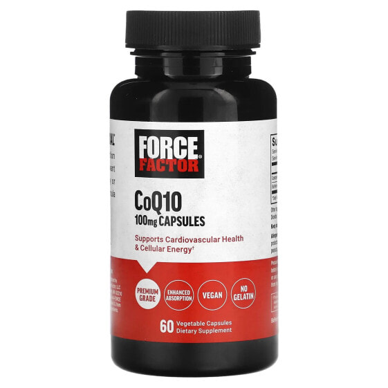 БАД коэнзим Q10 Force Factor, 100 мг, 60 капсул
