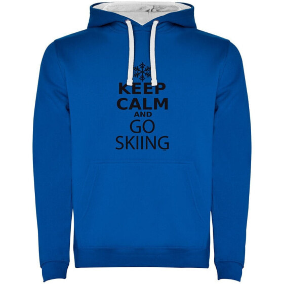 KRUSKIS Keep Calm And Go Skiing Two-Colour hoodie