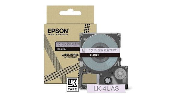 Epson LK-4UAS - Grey - Purple - Thermal transfer - LabelWorks LW-C410 - 1.2 cm