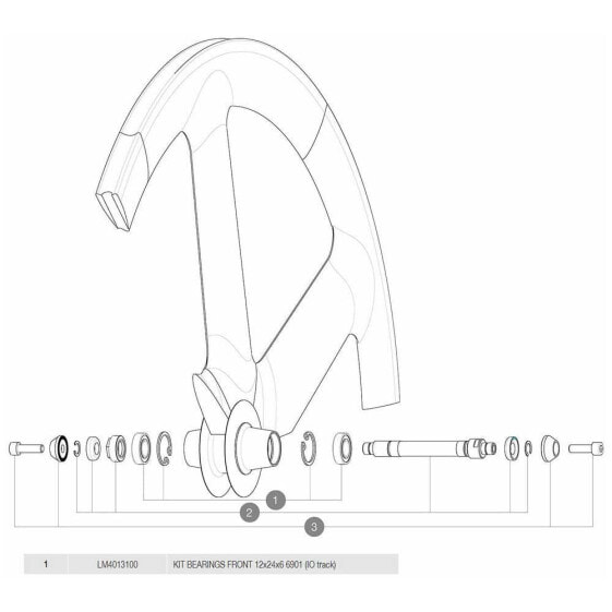 MAVIC IO Track Front Hub Bearing Set