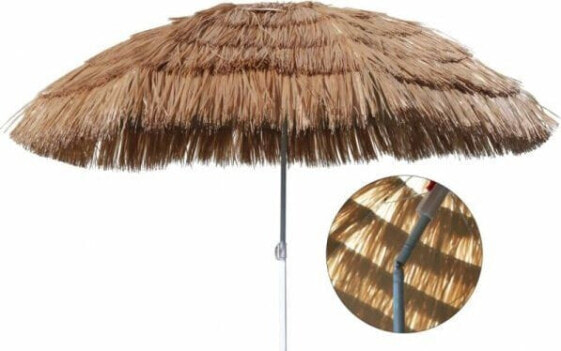 HI HI Parasol plażowy hawajski, 160 cm, beżowy