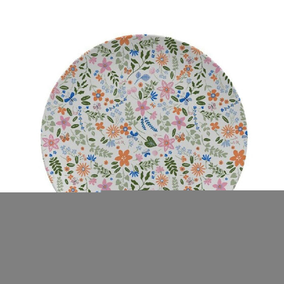 Плоская тарелка Versa полиэтилен RPET Цветы Ø 25 cm