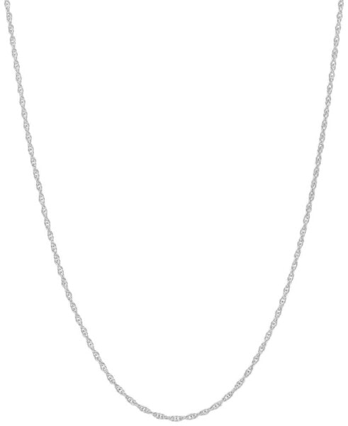 14k Yellow Gold Necklace, 20" Light Rope Chain (1mm)