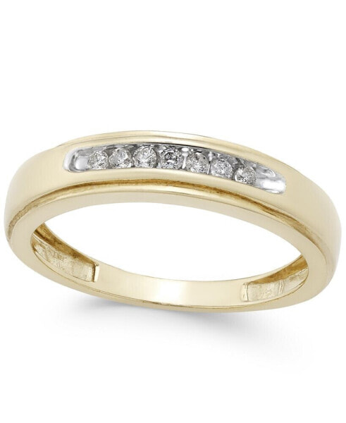 Men's Diamond Band (1/6 ct. t.w.) in 10k Gold