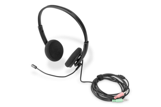 DIGITUS On Ear Office Headset mit Geräuschreduzierung, 3,5 mm Stereo