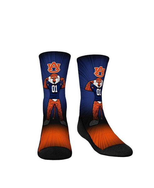 Youth Boys and Girls Socks Auburn Tigers Mascot Pump Up Crew Socks