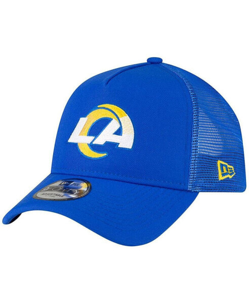 Men's Royal Los Angeles Rams A-Frame Trucker 9FORTY Adjustable Hat