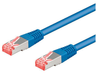 Wentronic CAT 6 Patch Cable S/FTP (PiMF) - blue - 0.25 m - Cat6 - S/FTP (S-STP) - RJ-45 - RJ-45