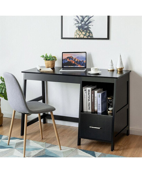 47.5'' Computer Desk Trestle Desk Writing Study Workstation