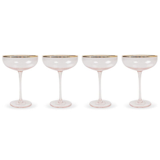 Pink Coupe Glass Set of 4