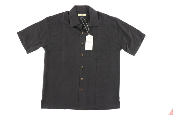 Tommy Bahama 273519 Royal Black 100% silk washed Shirt Men's Clothing size M