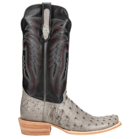 R. Watson Boots Serpentine Bruciato Full Quill Ostrich Square Toe Cowboy Mens S