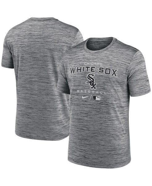 Men's Anthracite Chicago White SOX Authentic Collection Velocity Practice Space-Dye Performance T-shirt