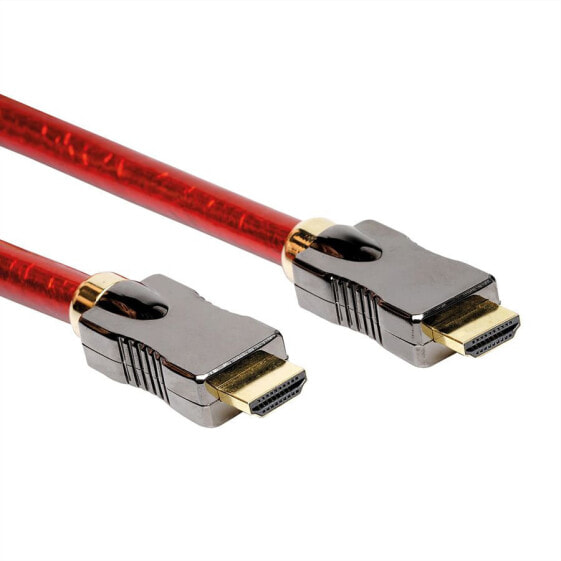 Кабель HDMI ROLINE 5 м - стандартный тип А - 2 x HDMI - 7680 x 4320 пикселей - красный