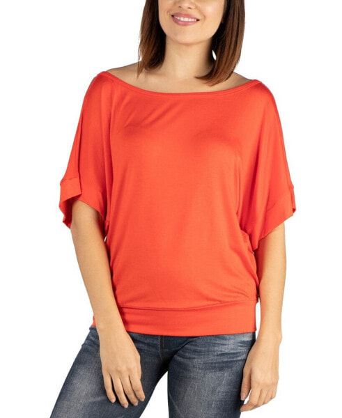 Loose Fit Dolman Top with Wide Sleeves