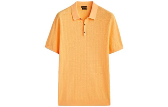 Massimo Dutti 纯色休闲方领短袖Polo衫 男款 橙黄色 / Поло Massimo Dutti Polo 00949303307-34